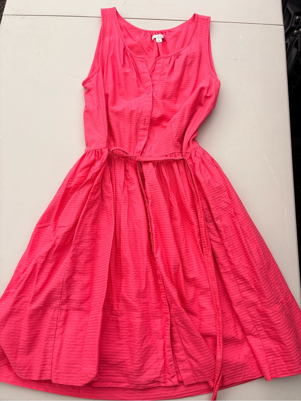 GAP Bright Pink Sleeveless Midi Dress